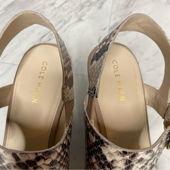 Cole Haan Philomina Snake Skin Wedge Sandal 6 1/2 B - Picture 12 of 14